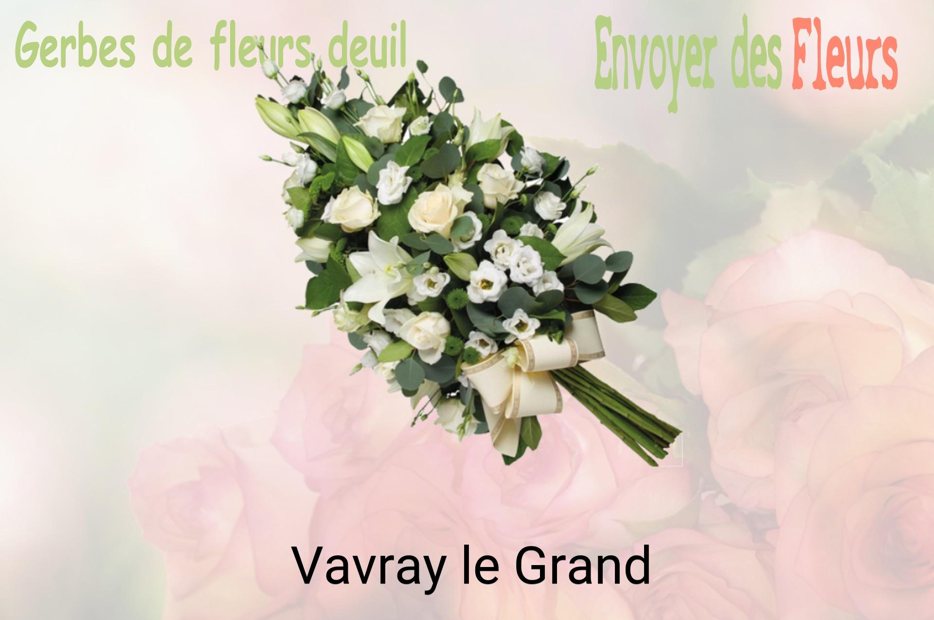 Gerbe de fleurs de deuil livrée à Vavray-le-Grand